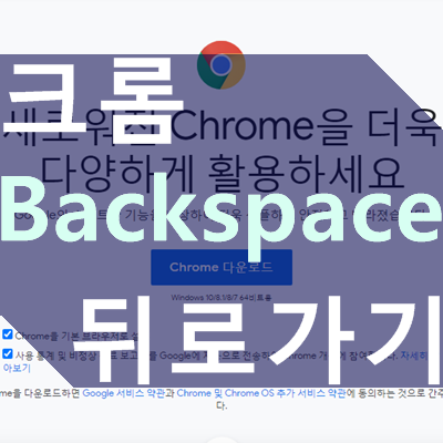 크롬 뒤로가기 단축키 Backspace로 설정하기