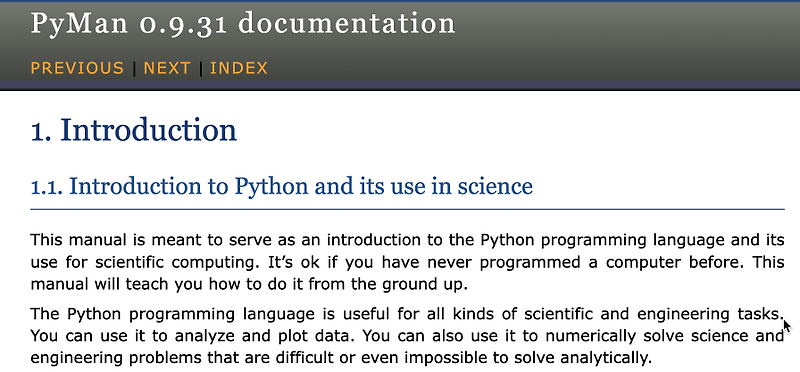 Documentation of Python