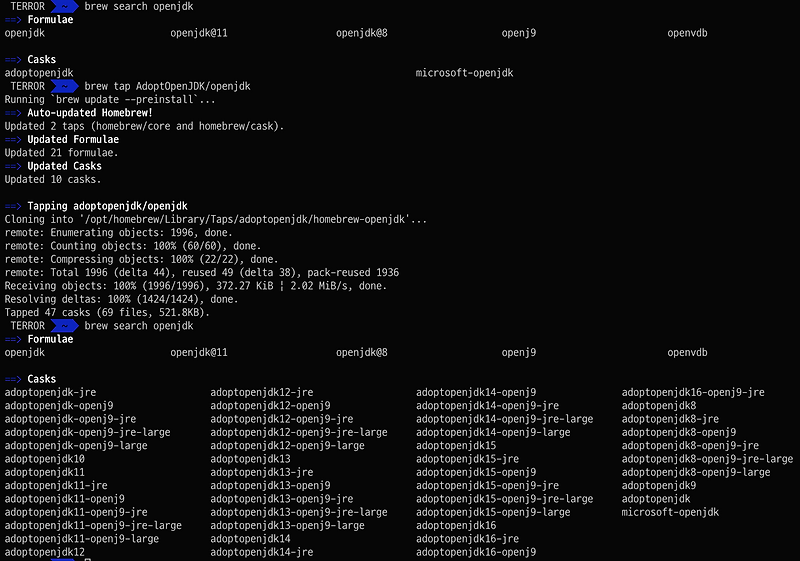 brew install java 11