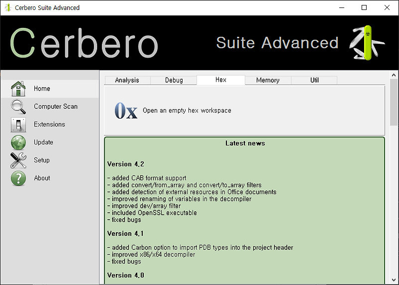 Cerbero Suite Advanced 6.5.1 instal