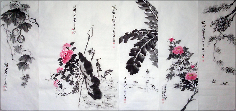 병풍그림(6폭)