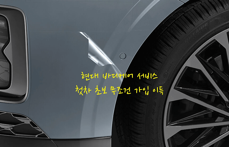 현대 바디케어 서비스 첫차 초보 무조건 가입 이득