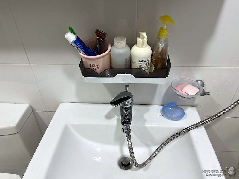 세븐프리 접착식 욕실선반 PP 후기 욕실을 위한 무타공 선반