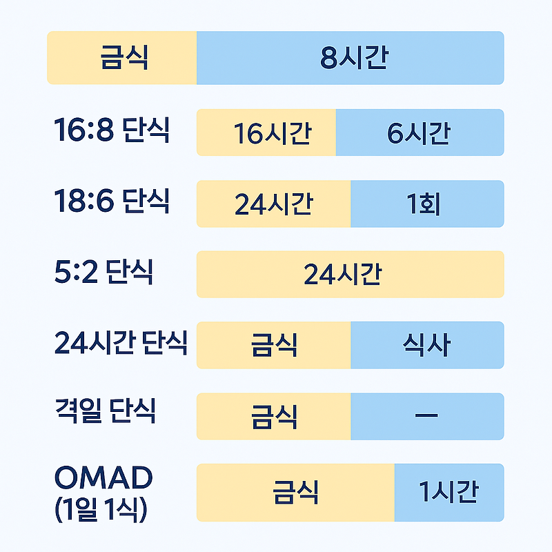 간헐적 단식, 어떻게 시작할까? 시간표별 방법과 주의사항 한눈에!