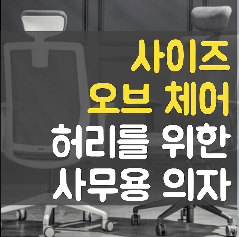 사이즈 오브 체어, 자세 교정 사무 의자 장단점 리뷰!