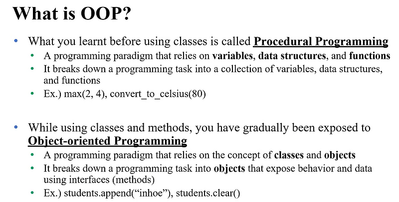 Review 5 - Python OOP(Objected Oriented Programming)