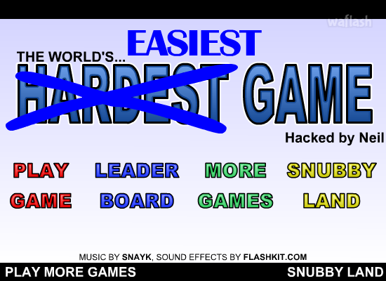세상에서 가장 쉬운 게임 - The Worlds Easiest Game - 플래시게임 | 와플래시 아카이브