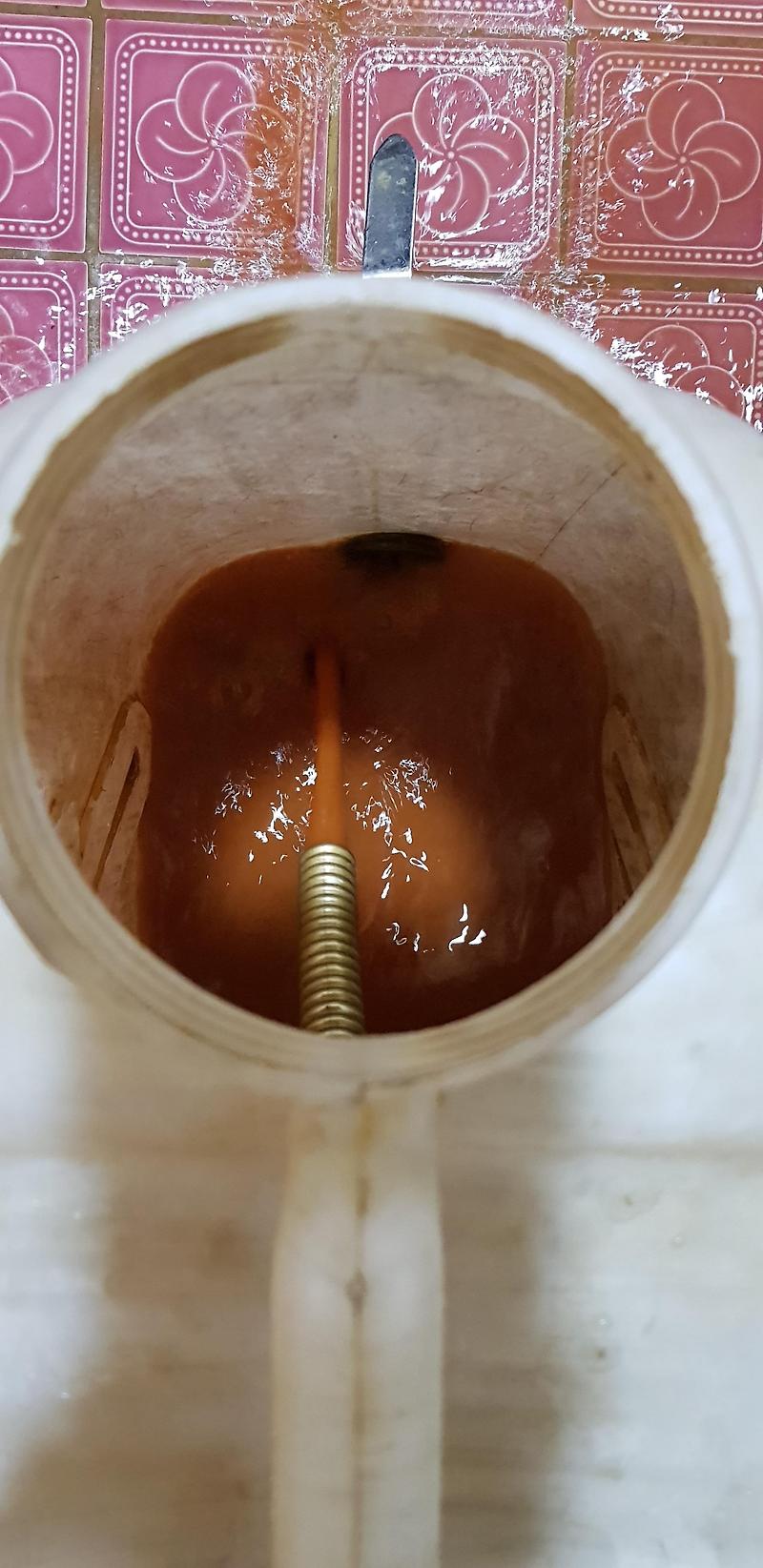 경주모텔 난방배관청소와 분배기교체작업