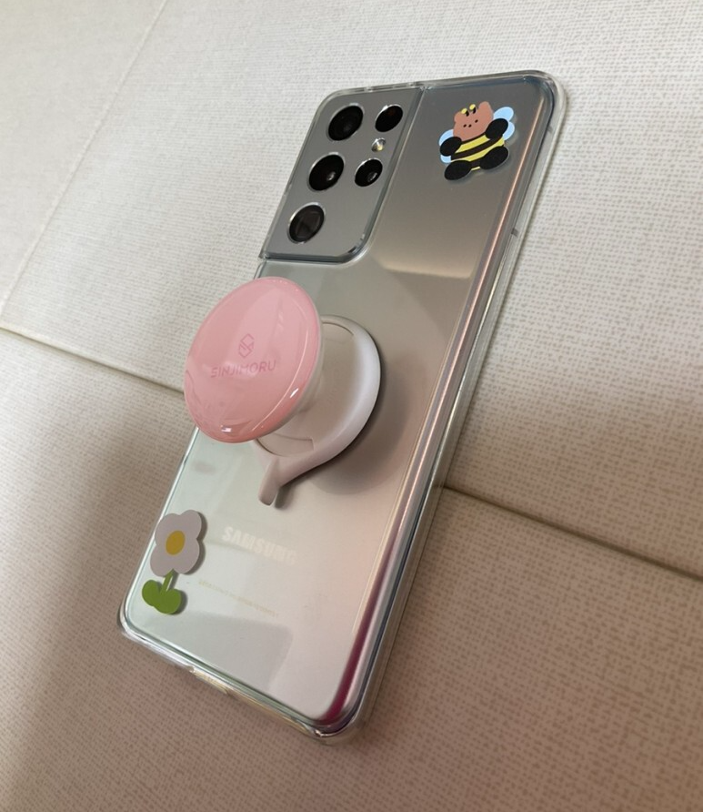 무선충전 가능한 탈부착 가성비 그립톡 (+신지모루)