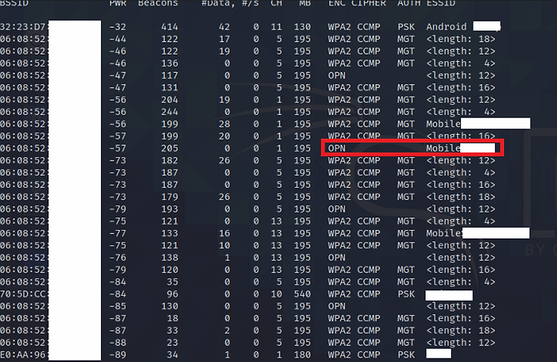 무선 AP 숨겨진 SSID 확인