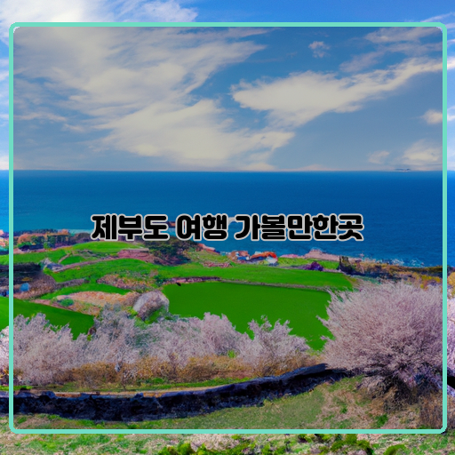 제주도 여행 안 가시면 후회할 매력을 만나보세요