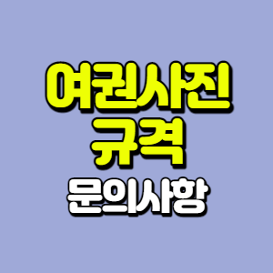 여권사진 규격 정리 - 얼굴, 눈썹, 귀, 안경, 렌즈 - 숨은 정보 찾는 고수