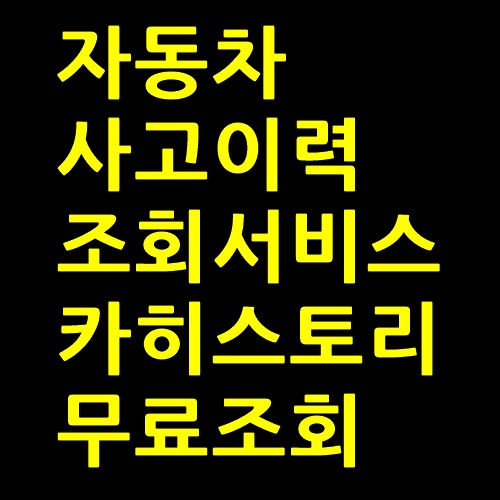 자동차 사고이력조회서비스 카히스토리 무료조회