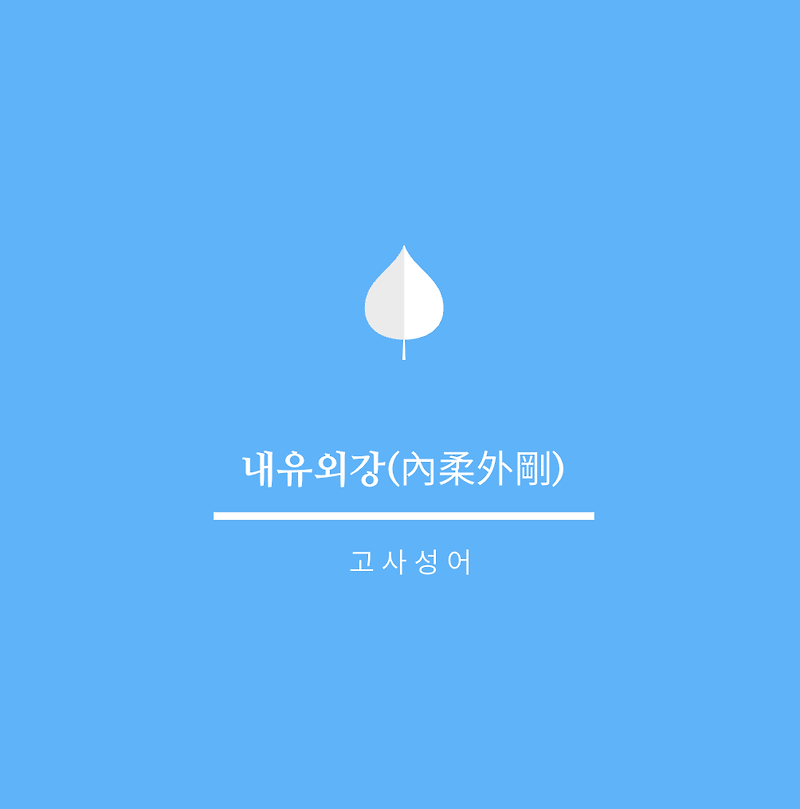 내유외강(內柔外剛)' 뜻, 의미, 유래 그리고 실생활 사용 사례 예문