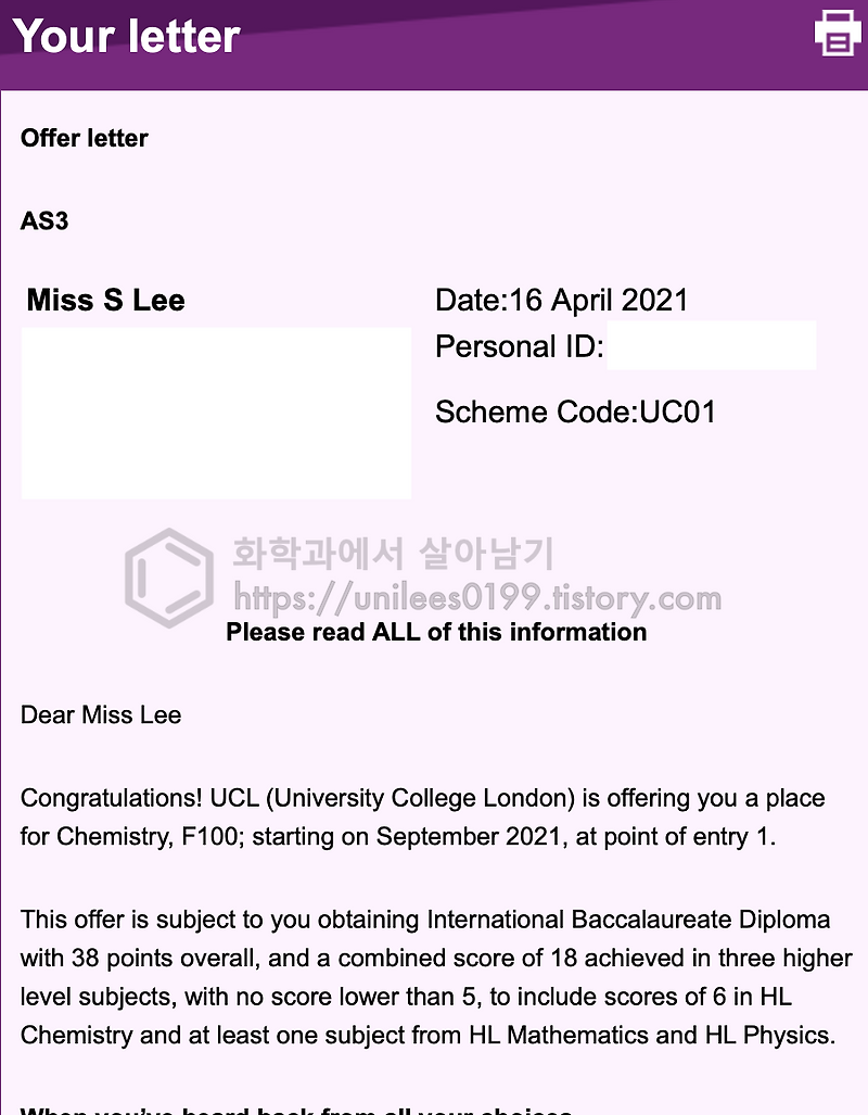 Ucl medicine personal statement picture