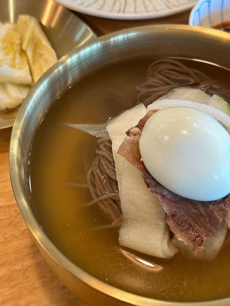 깔끔한 제주 강정동 평양냉면 서건면가~! 바다뷰는 덤~! (오픈기념 메밀전 서비스!)