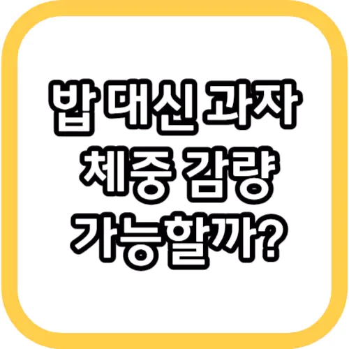 다이어트 간식, 과자 다이어트 밥 대신 과자로 체중 감량이 가능할까?