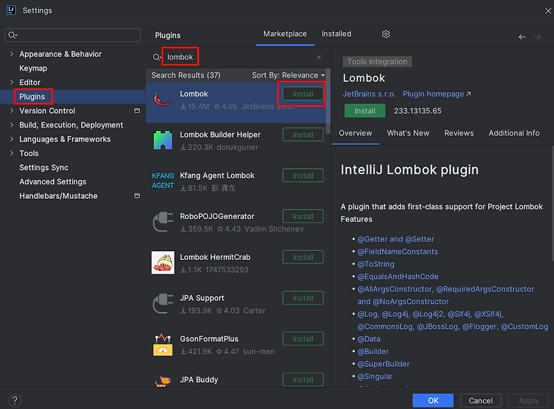 [IntelliJ] IntelliJ 인텔리제이 롬북(lombok) Cannot resolve symbol 'log' 에러