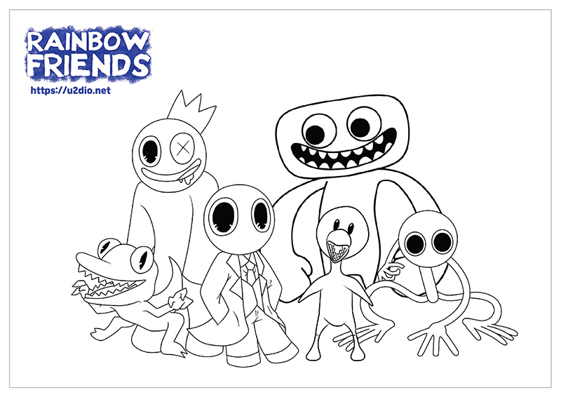 Rainbow Friends Coloring Pages Free Download