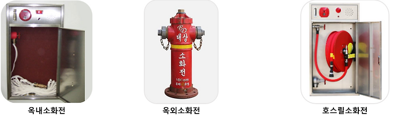 소방시설의 분류 및 취급기준 (② : 옥내/외 소화전 설비)