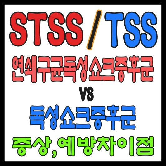 STSS와 독성 쇼크 증후군은 다른 질병 입니다.