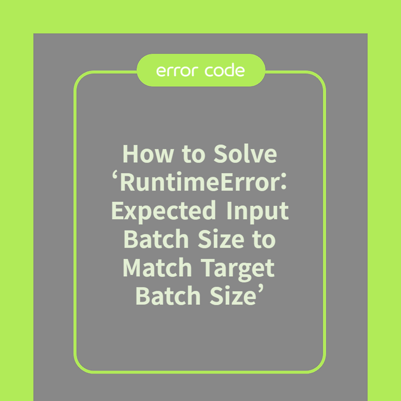 How to solve runtimeerror expected input batch size to match target