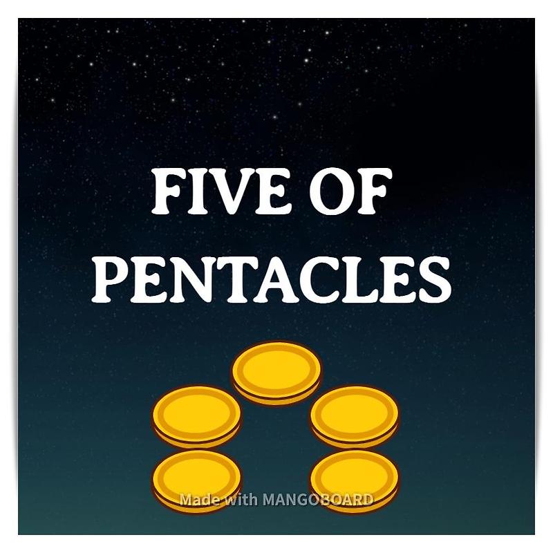 타로 카드 / 마이너 / 펜타클 5번 / FIVE OF PENTACLES