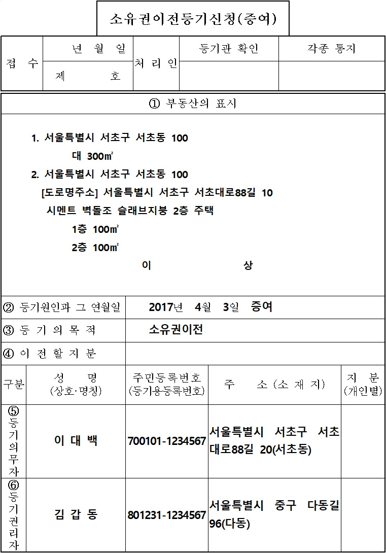 토지 증여 셀프 등기방법과 필요한 서류 첨부