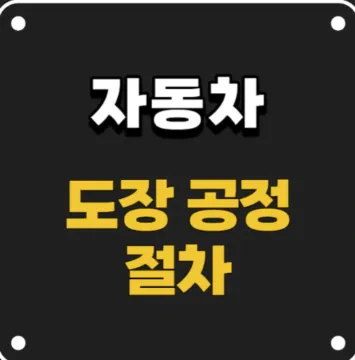 자동차 도장 공정 절차(판금도색 순서)