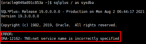 Oracle] Ora-12162: Tns:Net Service Name Is Incorrectly Specified 에러 해결 방법.