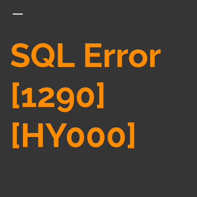 Sql error 1290 hy000 the mysql server is running with the secure