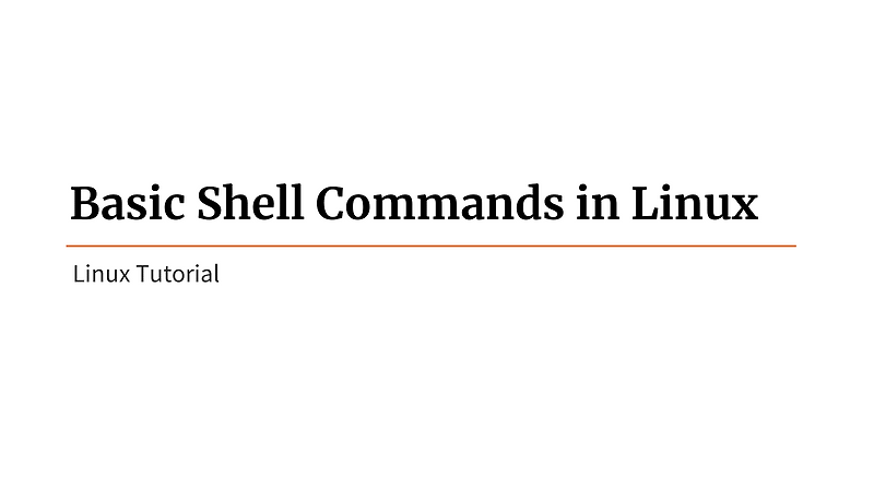 [Linux Tutorial] Basic Shell Commands in Linux