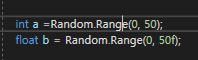 유니티 C# 랜덤(Random.Range) 사용하기