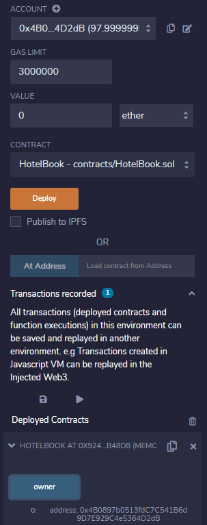 Solidity )remix 스마트 컨트랙트 예약  예제