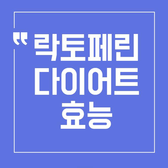 락토페린 효능 다이어트 장용성 유산균