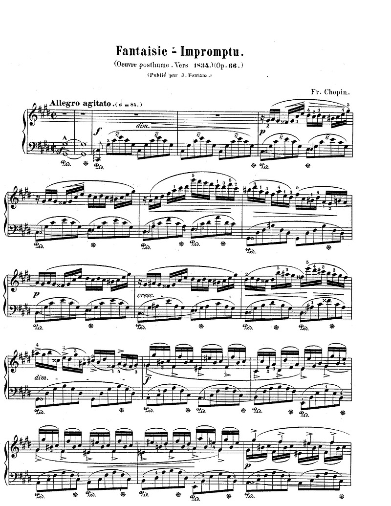 쇼팽 즉흥환상곡 Chopin Fantaisie Impromptu op.66 쇼팽 즉흥환상곡 피아노악보, Prelude in E Minor  Nocturne op.9 No.2,  쇼팽 녹턴, 피아노악보, 무료악보, pdf악보