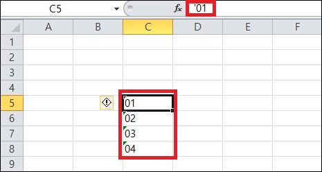 엑셀 숫자 앞에 0을 붙이는 방법