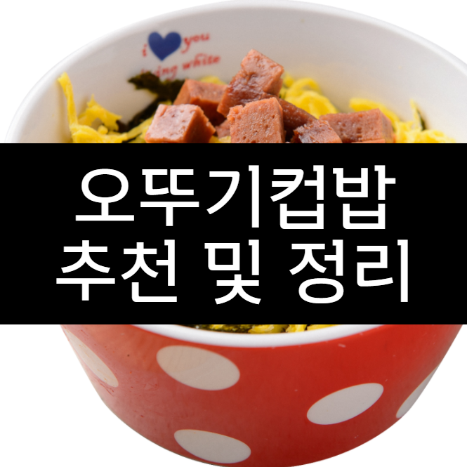 오뚜기 컵밥 종류 정리 및 추천