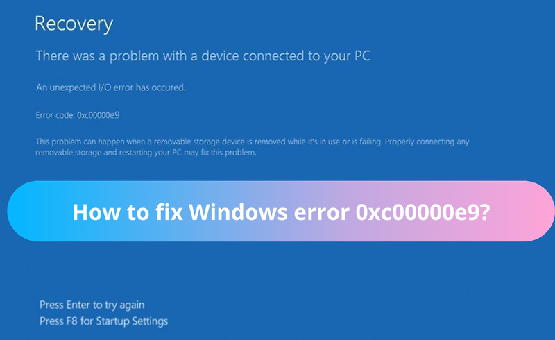 How To Fix Windows Error 0xce9