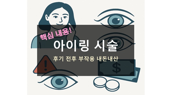 아이링 시술 후기 전후 부작용 내돈내산 가격 비용