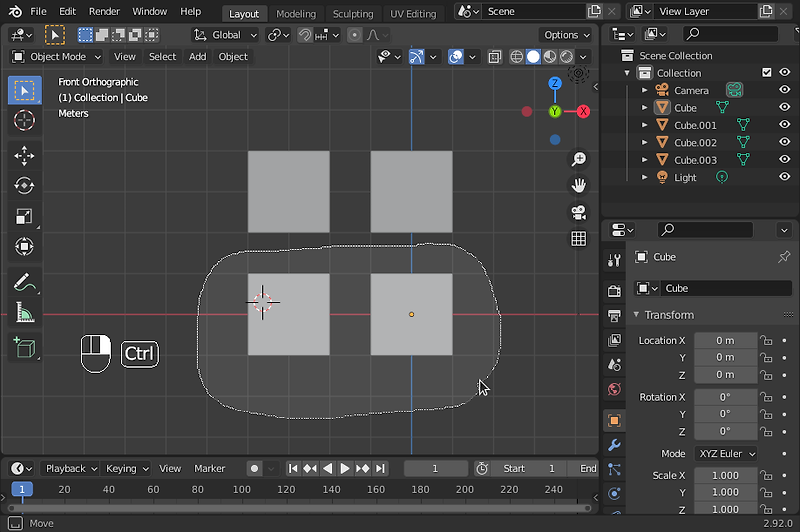 Blender 기초 6. 선택 도구