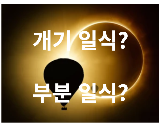 태양 개기 부분 일식 뜻 시간 주기 알아보기
