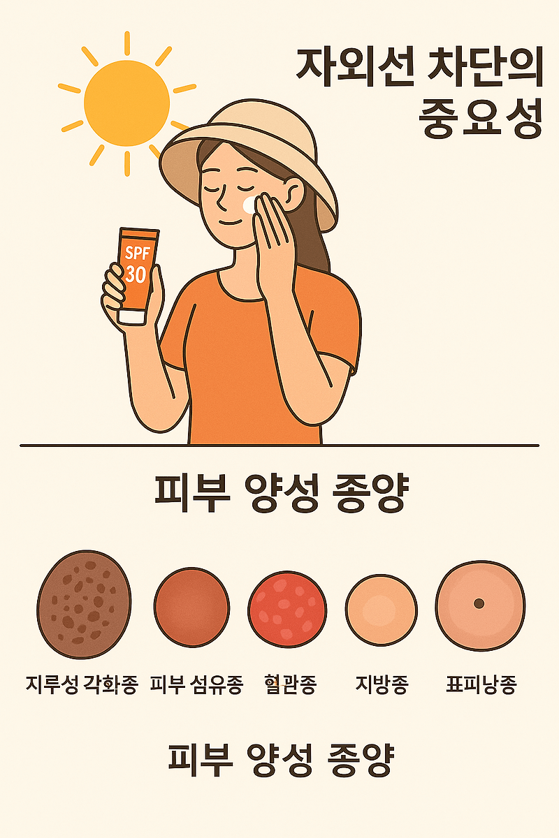 자외선 차단의 중요성과 피부 양성 종양 : 정의, 원인, 증상, 예방 및 관리 방법