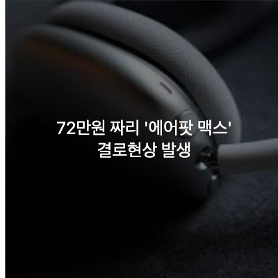 72만원 짜리 '에어팟 맥스'결로현상 발생