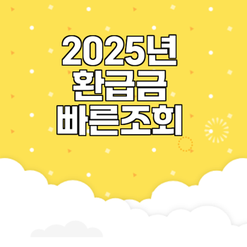 2025년 국세 지방세 환급금 조회 신청 방법