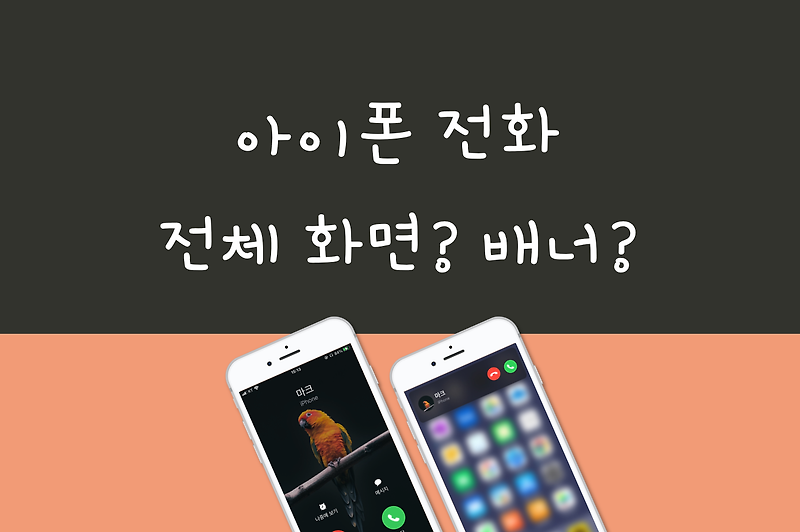 아이폰 전화 올 때 사진 전체 화면 / 배너 설정: 발신자 연락처 사진 크게 작게?