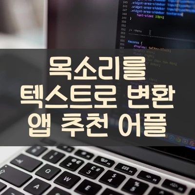 목소리를 텍스트로 변환 앱 추천 어플