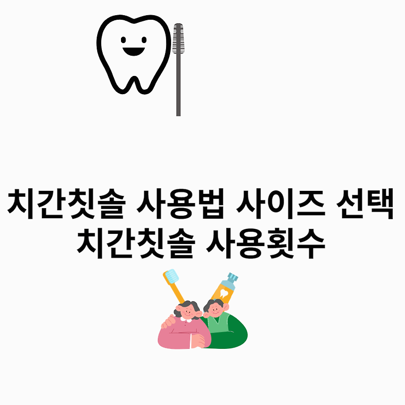 치간칫솔 사용법 사이즈 선택 치간칫솔 사용횟수