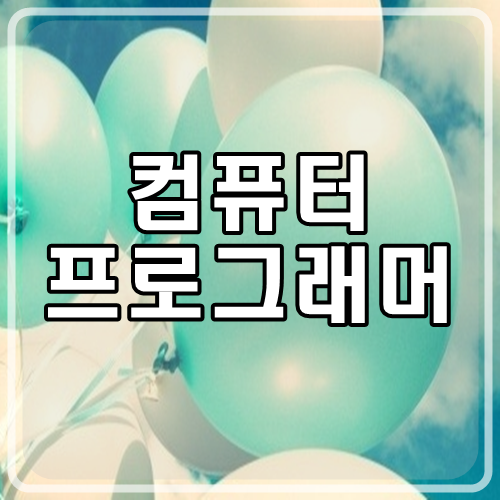 컴퓨터 프로그래머 종류별 하는 일