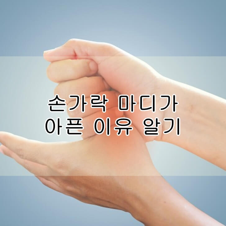 새끼 손가락에 저림과 마디 마다 통증이 느껴지는 이유 6